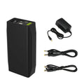 12V lithium iron phosphate battery LF4100 76.8Wh with charger and cables
