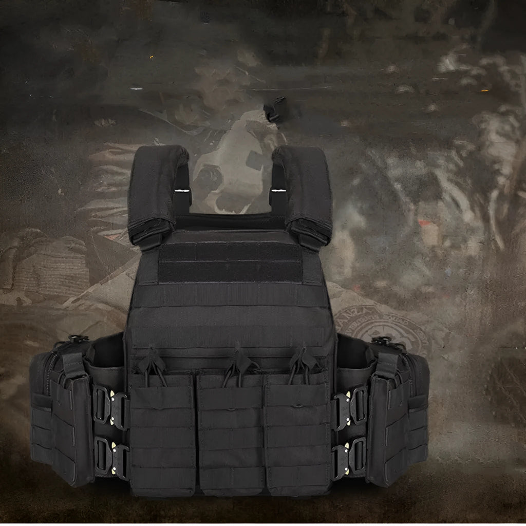 Men's camouflage tactical vest for outdoor training and shooting sports