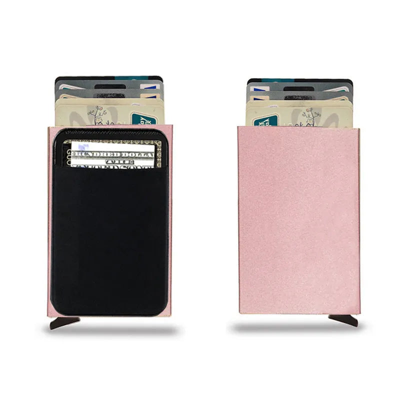 Aluminium alloy credit card holder with frosted finish in multiple colour options