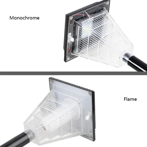 Solar garden light TS-S5103 with 12 LED and six colour modes in an outdoor garden setting