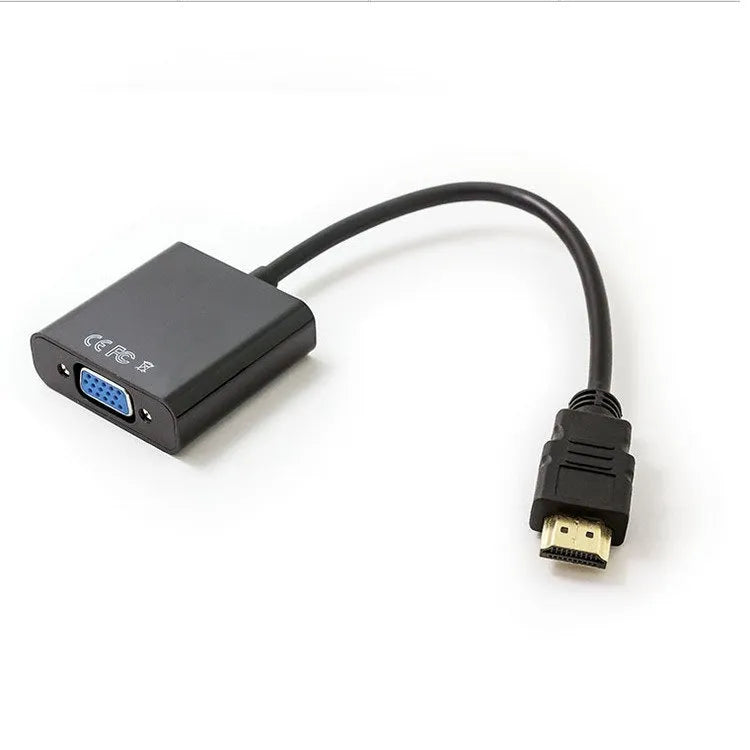 HDMI to VGA bus HD converter cable 0.3m, black, with copper wire and female VGA connector