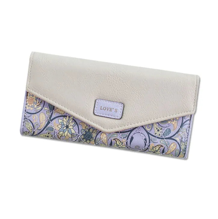 Three-fold student wallet with buckle closure in five colour options showing 19.5cm length