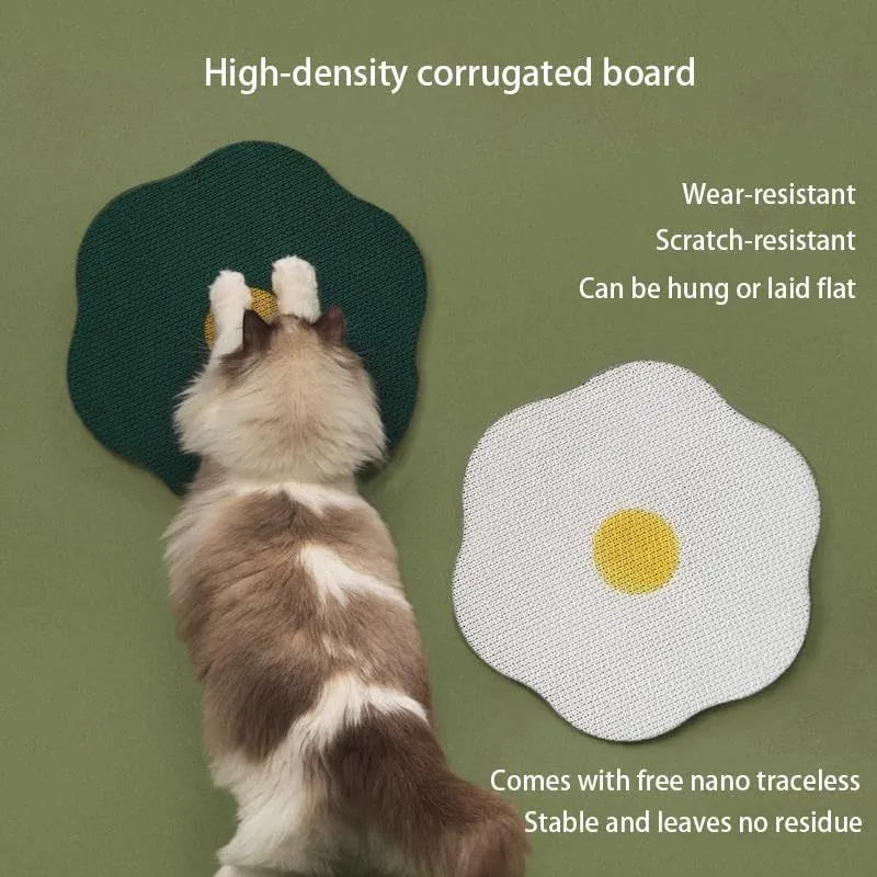Wall mounted cat scratching board in four colour options measuring 40 by 37.3 centimetres