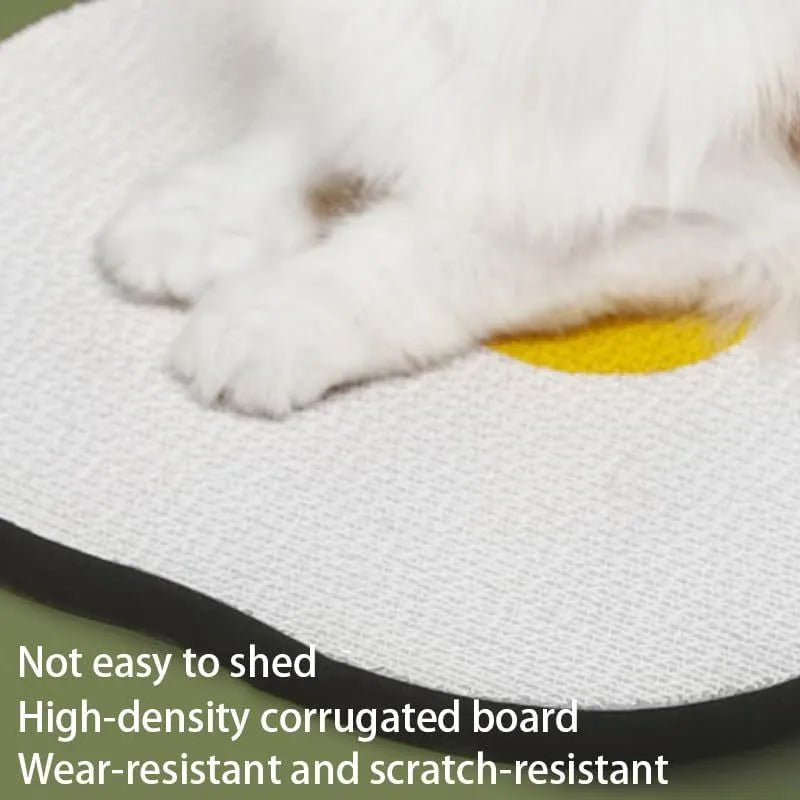 Wall mounted cat scratching board in four colour options measuring 40 by 37.3 centimetres
