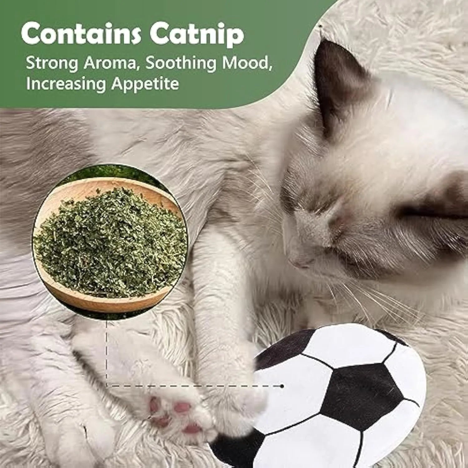 Catnip-filled plush flying disc toy with internal crinkle sounds for indoor cats
