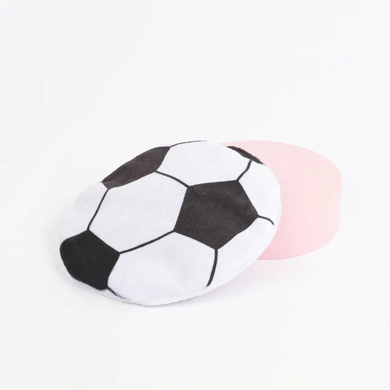 Catnip-filled plush flying disc toy with internal crinkle sounds for indoor cats