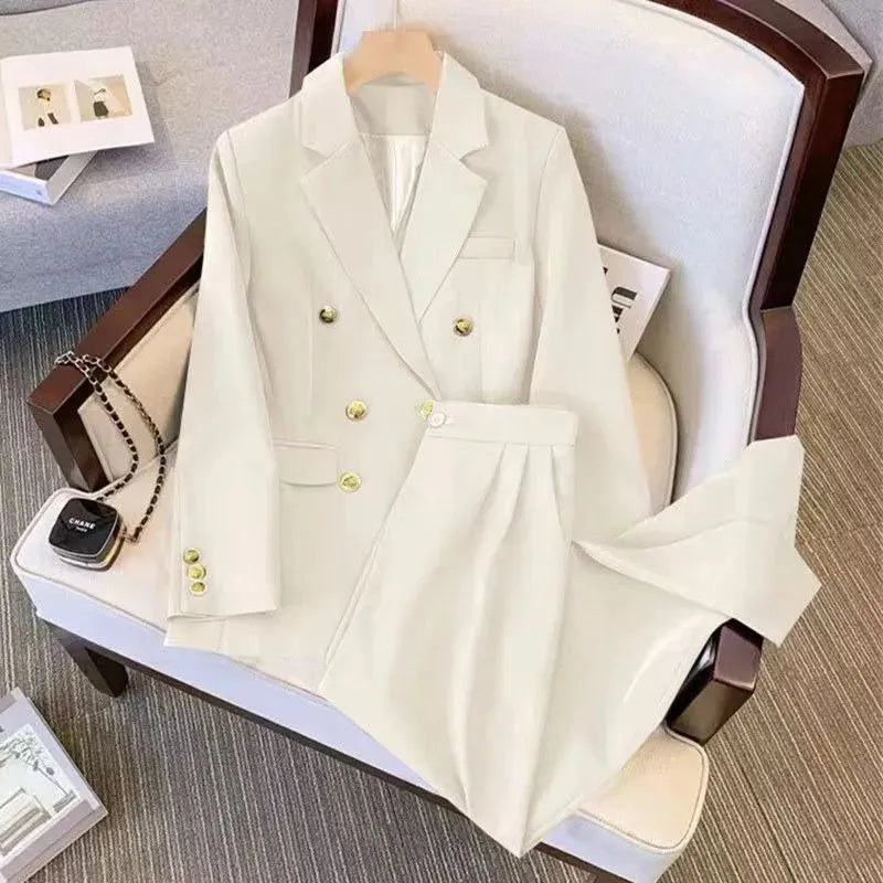 Women's loose-fit polyester blouse in black, milky white, khaki, or pink with regular sleeves