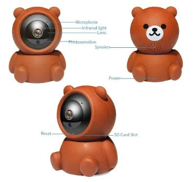 Wireless 1080P WiFi security camera with infrared night vision and auto tracking