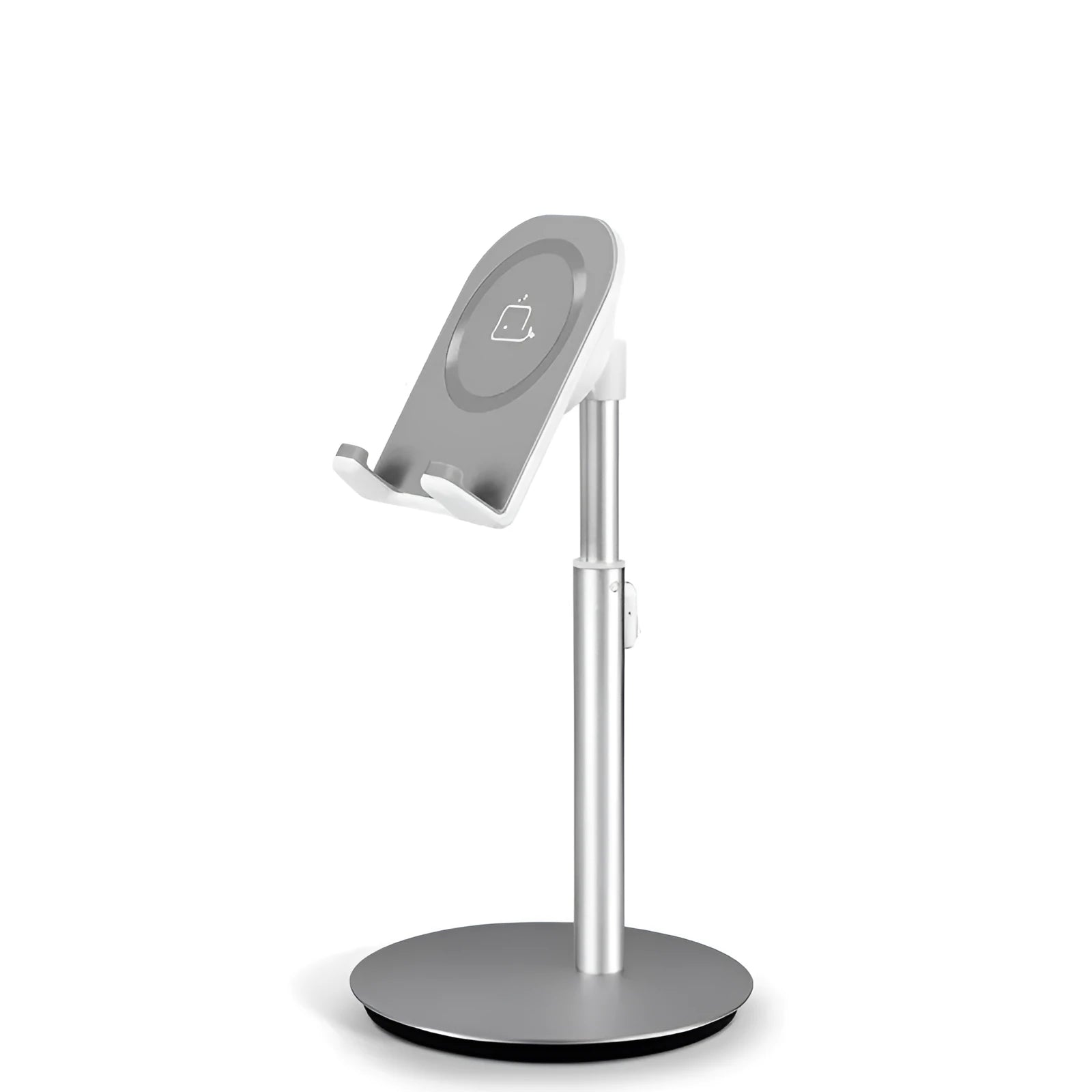 Silver metal desktop phone and tablet holder stand for 3-11 inch devices model S1