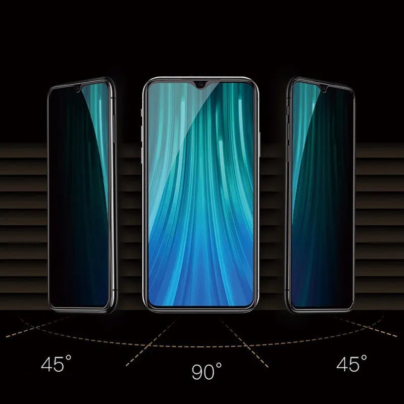 Anti-spy minimalist screen protector for Xiaomi Poco and Redmi Note mobile phones.
