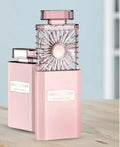 Pink portable perfume fan with 1200mAh rechargeable battery for personal cooling