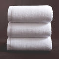 White cotton bath towel 70x140cm thickened weave with 21-strand yarn for absorbent drying