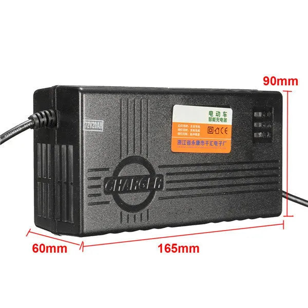 72V20AH electric car charger with AU EU US plug options for lead-acid batteries