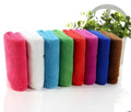Microfiber face cleansing towel in rose red for gentle makeup removal