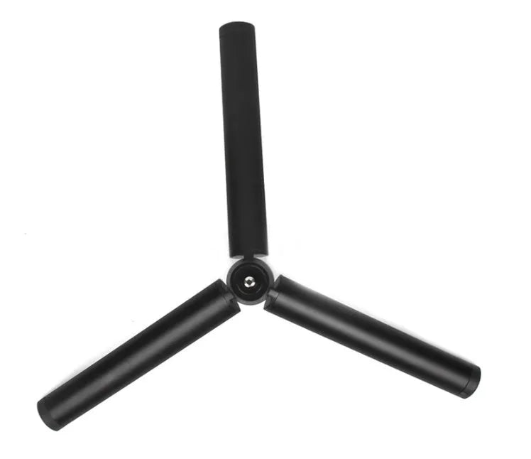 Black aluminium alloy mobile phone tripod and handheld stabilizer for Apple iPhone photography
