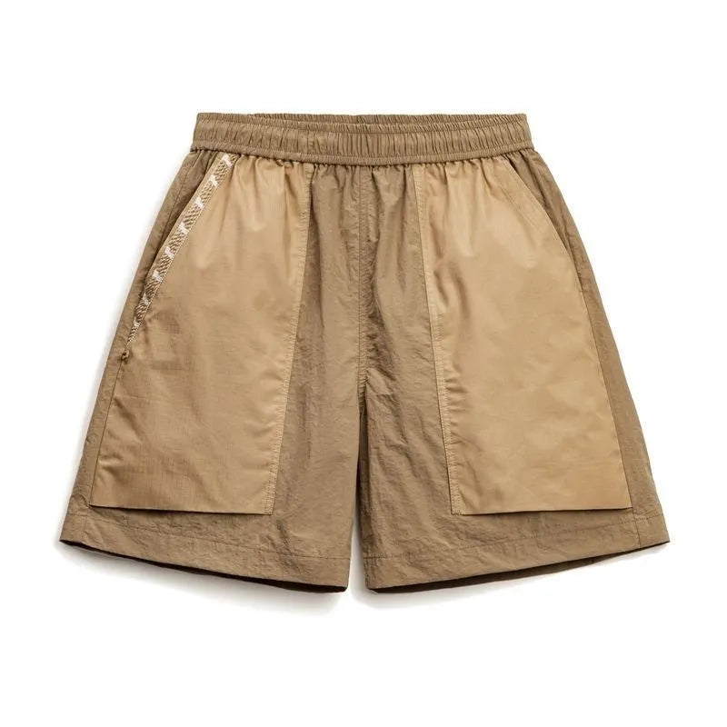 Madden Workwear Mountain quick-drying khaki shorts with large pockets, straight leg, men's casual summer wear