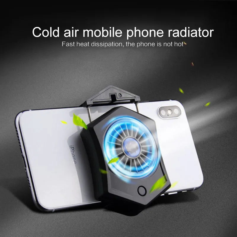 Black and white USB mobile phone radiator cooling fan for gaming console accessories