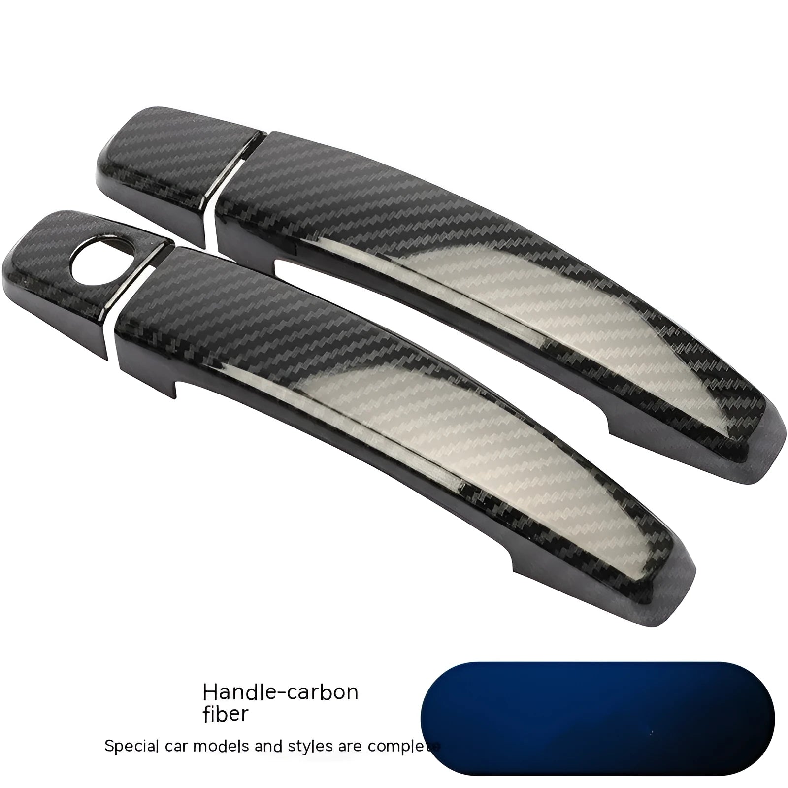 Carbon fibre pattern ABS door handle cover for Opel Vauxhall Astra H/J models.
