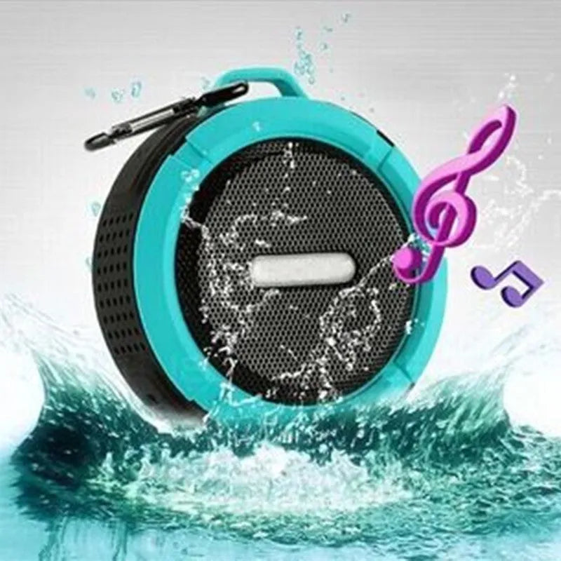 Portable waterproof Bluetooth speaker IPX6 outdoor with mountaineering clip, available in five colours