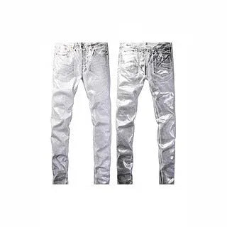Black men's retro slim fit stretch jeans with button fly, straight leg pencil cut, cotton fabric, size 28-40