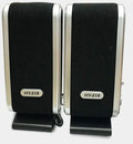 Black notebook mini speaker with USB cable for laptop computer stereo audio