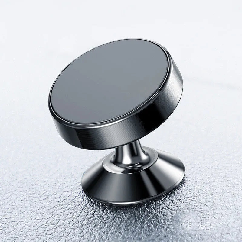 Magnetic car phone holder with aluminium alloy CD-texture finish in three colour options