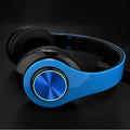 Wireless Bluetooth headset over ear head mount bilateral stereo music headset black side view