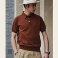 Retro slim fit cotton short-sleeved T-shirt in solid colours for summer leisure wear