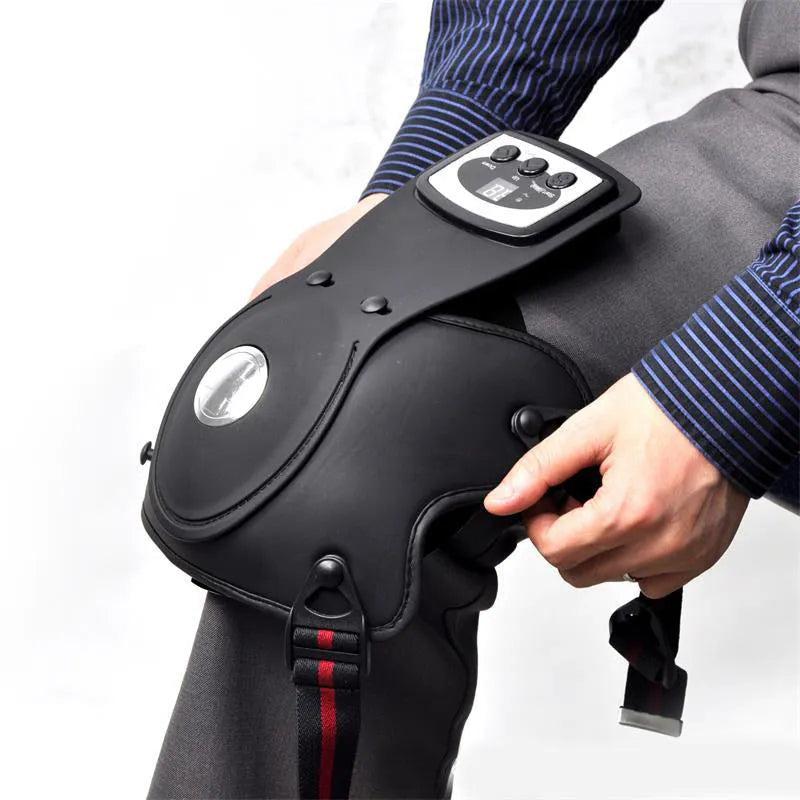 Knee massager with infrared heat warming, adjustable temperature control, knee pads and shoulder pads