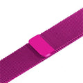 Stainless steel watch strap in silver, black, gold, and rose gold colours showing 22mm and 24mm width options.