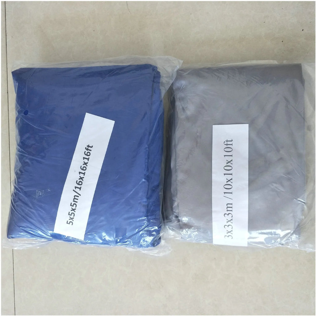 Blue curved square polyester waterproof shade sail, 3x4m for garden patio use