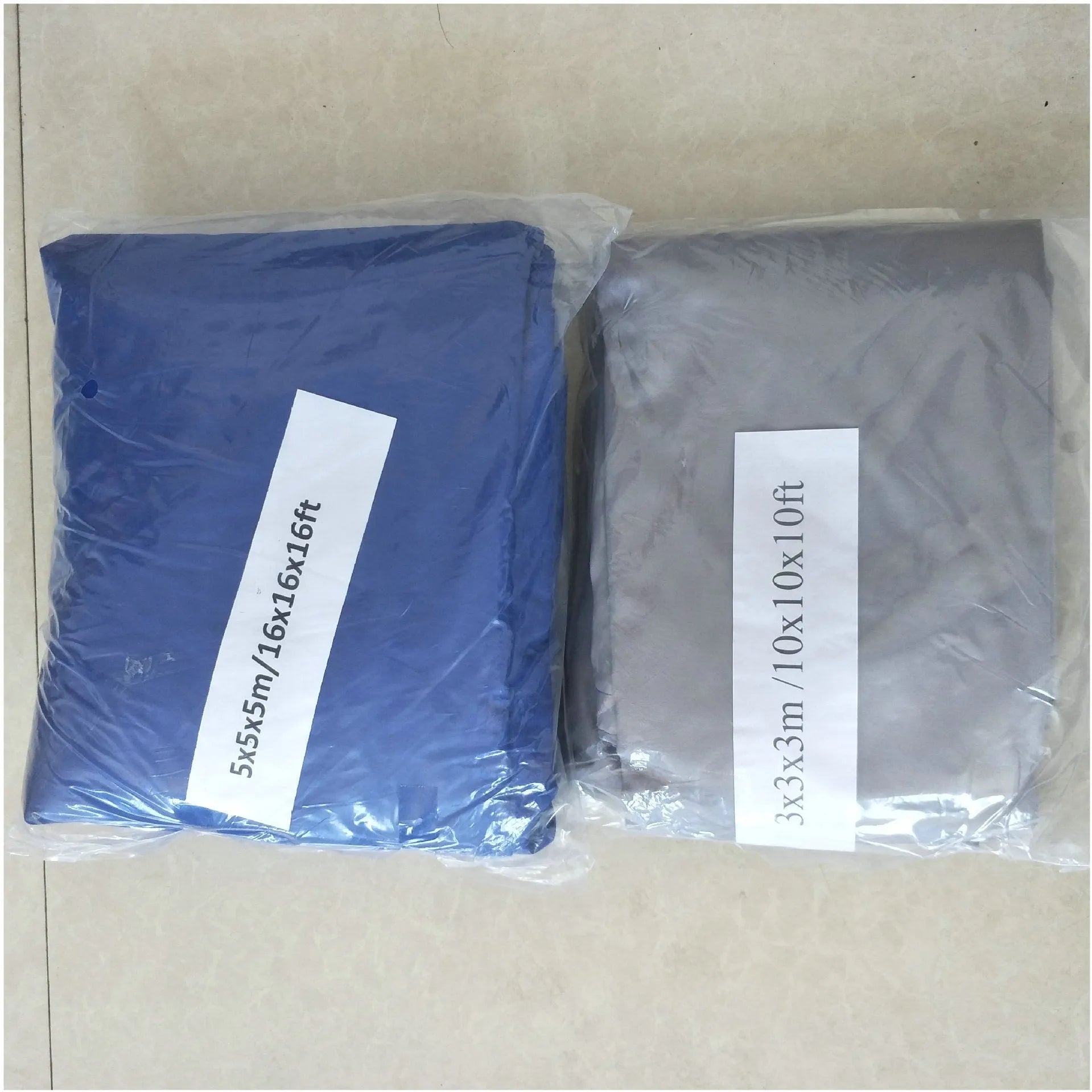 Blue curved square polyester waterproof shade sail, 3x4m for garden patio use