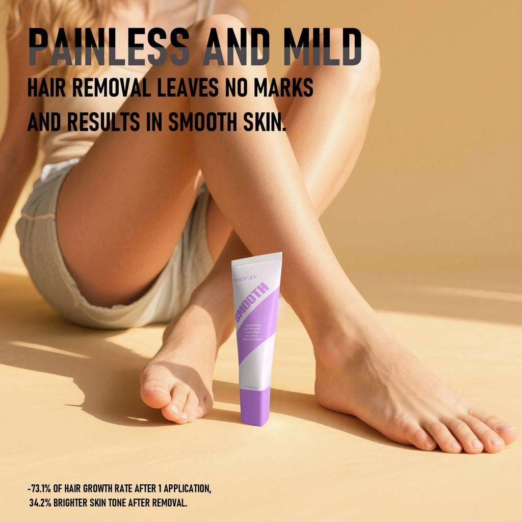 PHOFAY Pain Free Hair Removal Cream 50ml tube with scraper