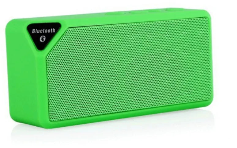 Cannon X3 Wireless Bluetooth Speaker cube in five colour options: black, blue, green, red, yellow