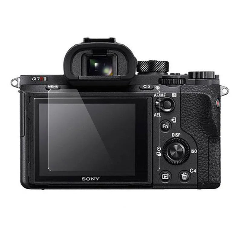 White tempered glass screen protector with 2.5D edge sweep for Sony A6400 camera