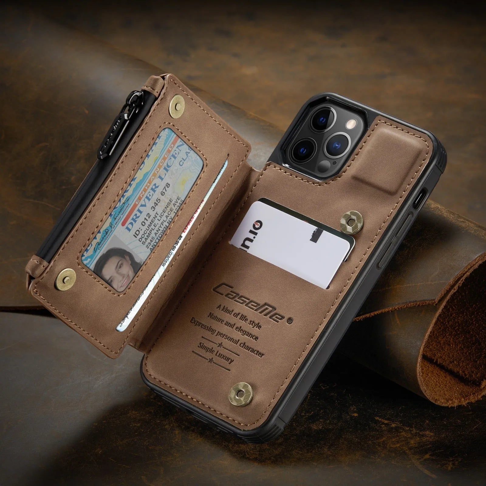 Anti-theft brush mobile phone holster back cover in black for iPhone and Samsung S21 Plus