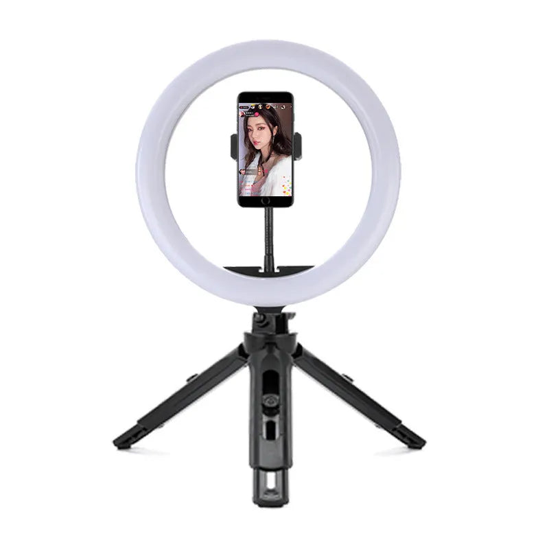 10 inch ring selfie light with adjustable metal bracket for smartphone photography