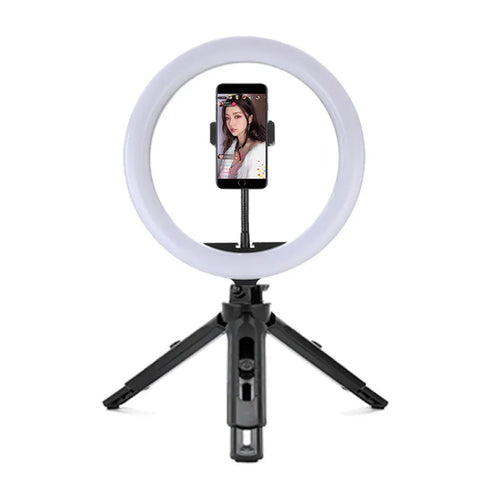 10 inch ring selfie light with adjustable metal bracket for smartphone photography