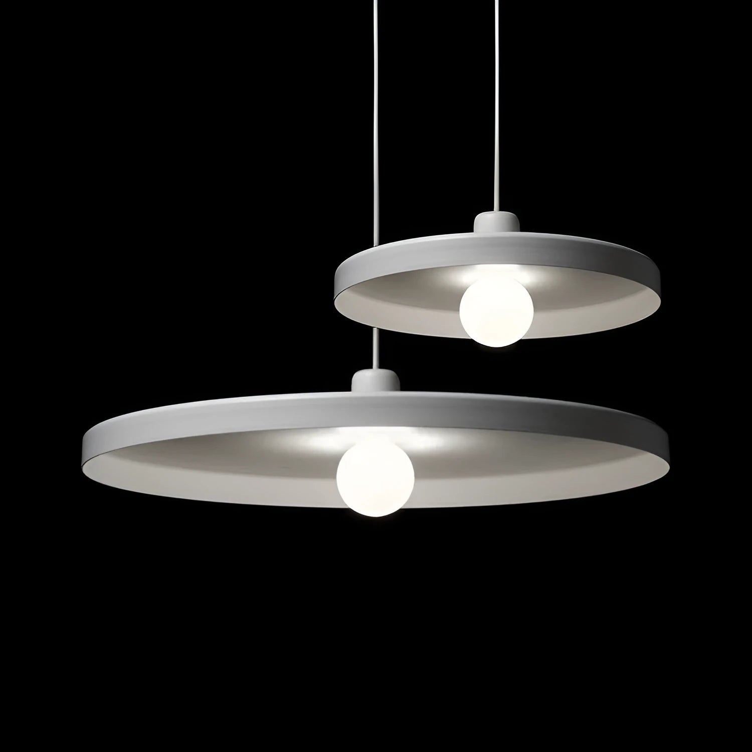 Black aluminium alloy chandelier for coffee shop or bar, 35cm diameter