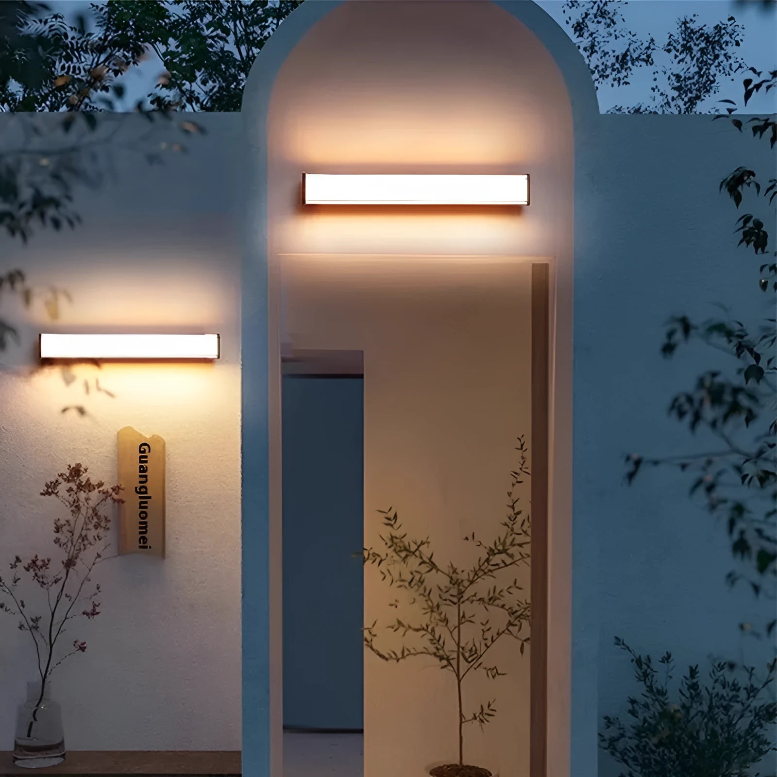 Modern simplicity outdoor wall lamp in 30-120CM sizes for villa and hotel courtyard entrance