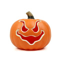 Halloween pumpkin lamp in orange melon colour, 23cm plastic atmosphere light