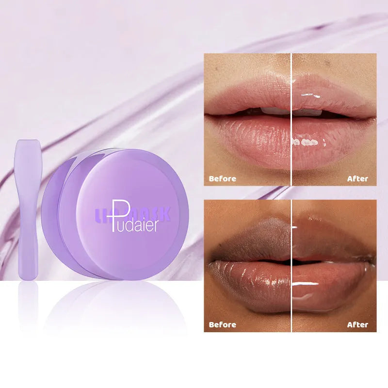 Exfoliating lip balm mask with scraper tool in 10ml size