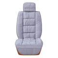 Winter short plush car seat cushion in a choice of five colours on a car seat.