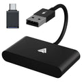 Car wireless Android adaptor for CARPLAY systems in black or white.