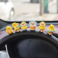 PVC cartoon duckling car decoration set with six ducks and one sign