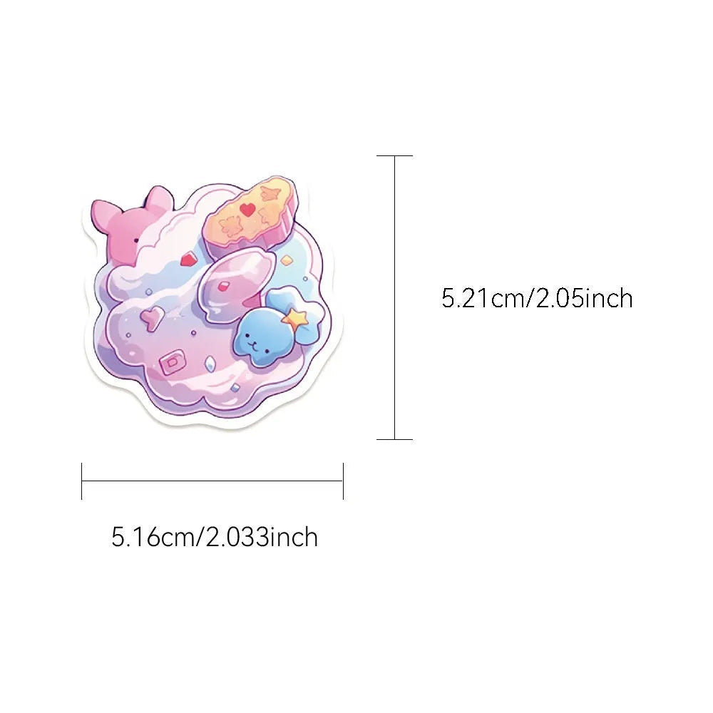 Fresh candy small object decorative waterproof stickers measuring 4-7cm on individual sheets