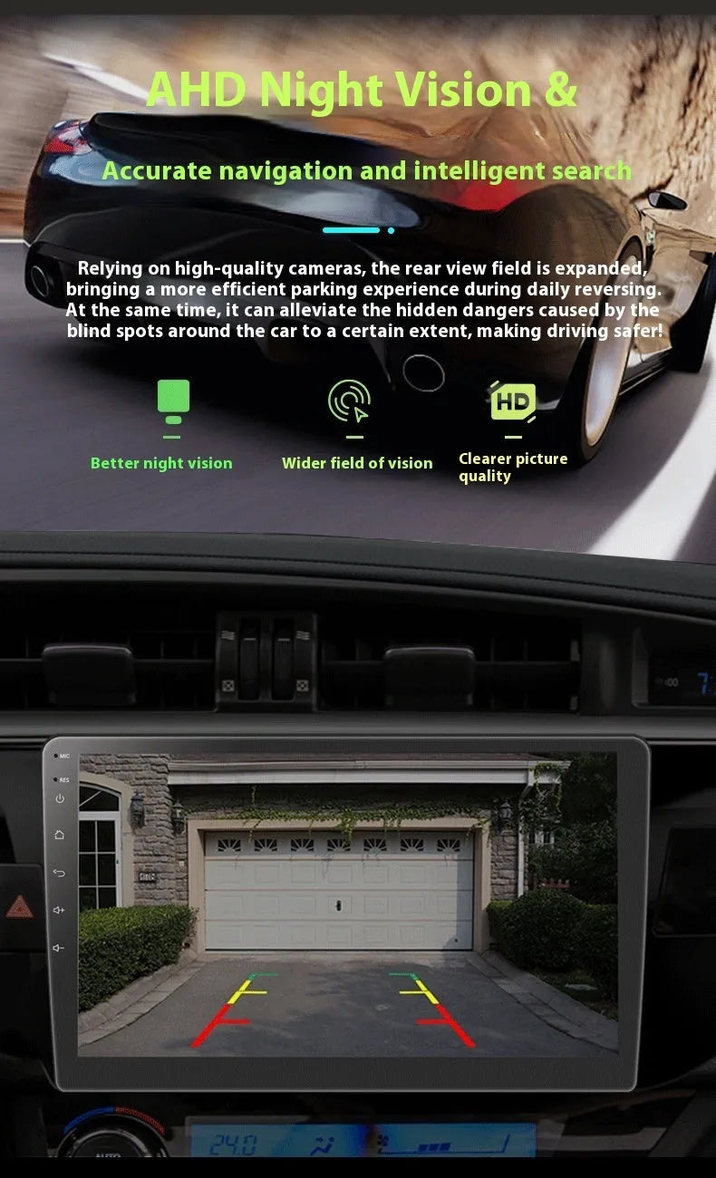 9-inch universal Android Auto car central control screen with IPS display and radio FM/RDS
