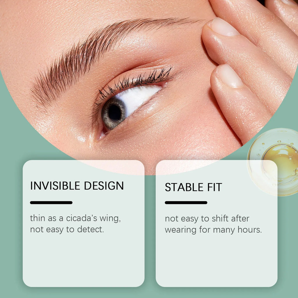 80-piece Bright Eyes eyelid sticker with hyaluronic acid and collagen in transparent design
