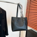 Korean style square PU leather shoulder underarm bag in neutral colours, showing sandwich pocket detail.