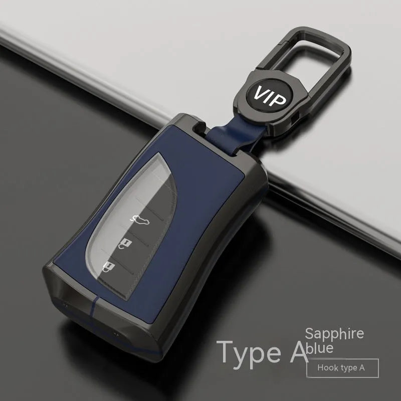 Zinc alloy and TPU Lexus A series key case cover in black with belt buckle attachment